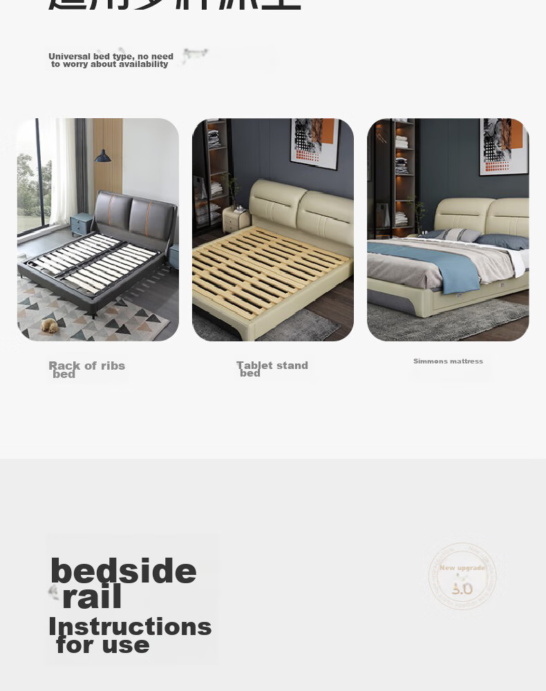 Meiruide No-Drill Bedside Handrail, Elderly Bed Assist Rail, Pregnant Women Getting Up Support Frame 8531-W 16