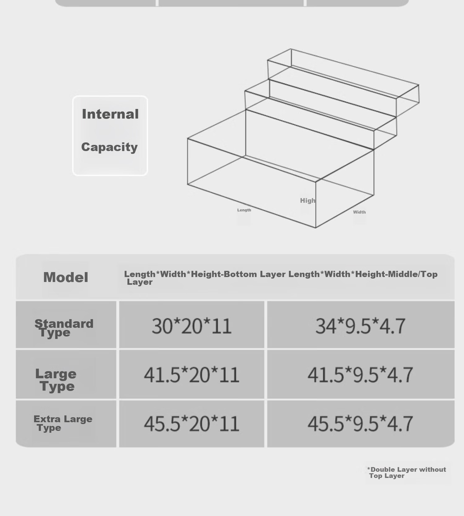 GREENER Stainless Steel Toolbox, Three-Layer Folding, Household Use, Thickened, Handheld, Metal Industrial-Grade Storage Box, Multifunctional 8