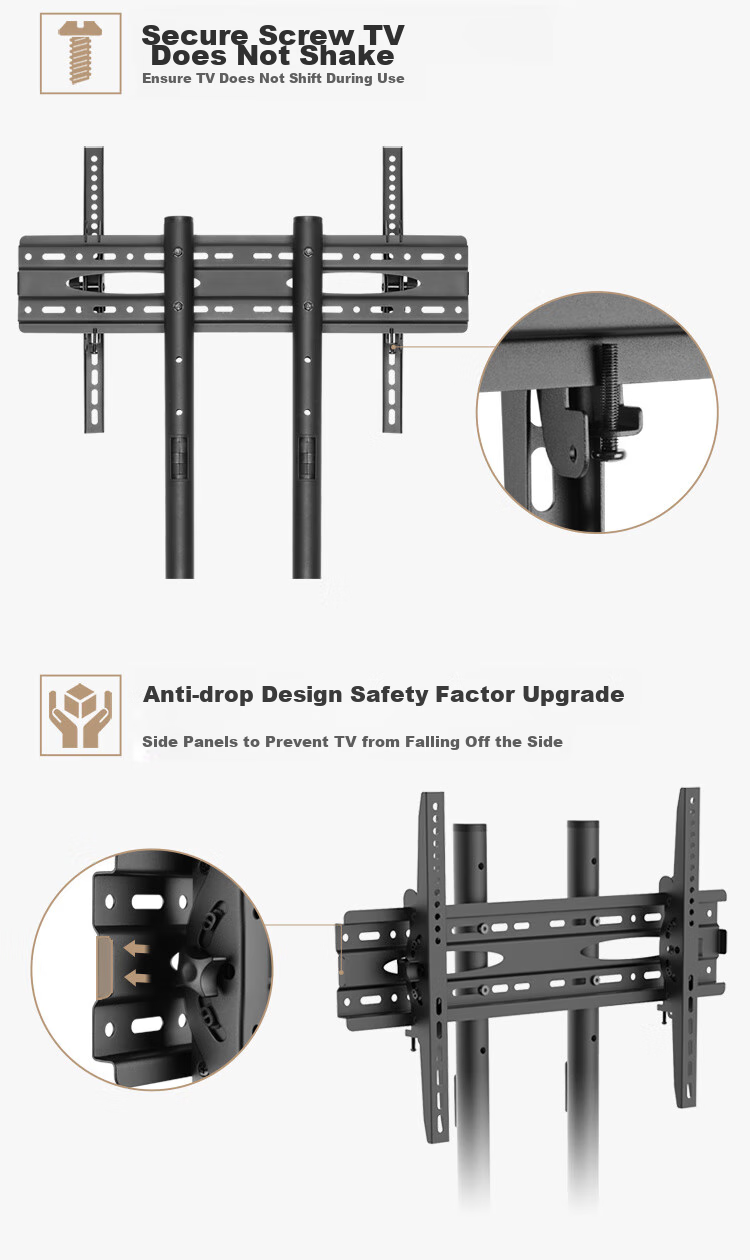 Brateck (43-75 Inch) 65 TV Stand, 55 TV Wall Mount, TV Bracket, TV Stand FC500 18