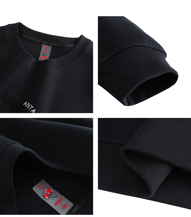 ANTA ×kirsh Collaboration | Cherry Round Neck Pullover Sweatshirt for Women, New Autumn Trendy Sports Top 25