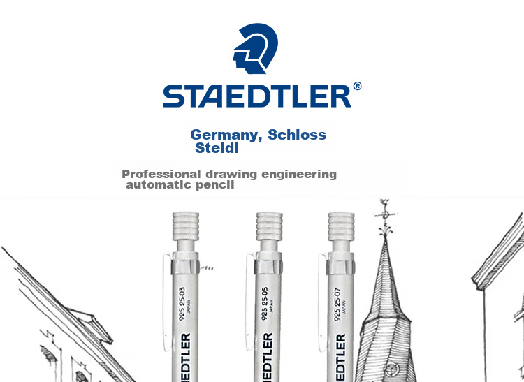 STAEDTLER Metal Mechanical Pencil, 0.3mm, Japanese Original Professional Drawing Pencil, Student Exam Children's Pencil Stationery Office Back-To Essential Supplies 92525-03 1