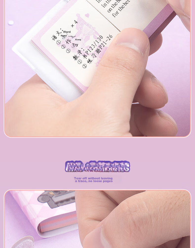 GuangBo X Sanrio Collaboration Mini Notebook, Pocket-Sized Notepad, High-Quality Journal, Memo Pad, 90*100mm/64 Pages, Glacier Green, KT81388 13