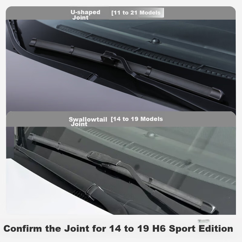 Deyun Boneless Car Wiper Blades, Quiet And Wear-Resistant Rubber Strips, Great Wall Haval 2011 to 2016 Models, Original U-Shaped Interface 5