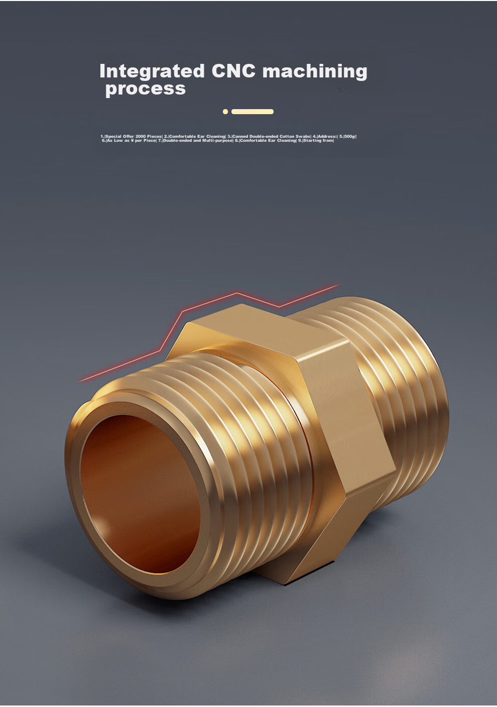 Larsd T1 Thickened Full Copper Double Threaded 1/2" External Thread Direct Water Inlet Pipe Fitting, Plumbing Accessory 4