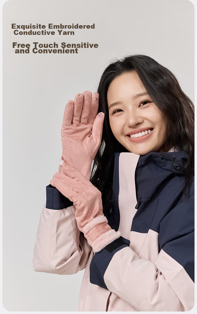 MISSION UV Warm Gloves for Women, Thickened And Fleece-Lined for Winter, Autumn And Fall, Suitable for Cycling And Driving, Windproof, Cold-Resistant, Touchscreen Compatible Gloves 7
