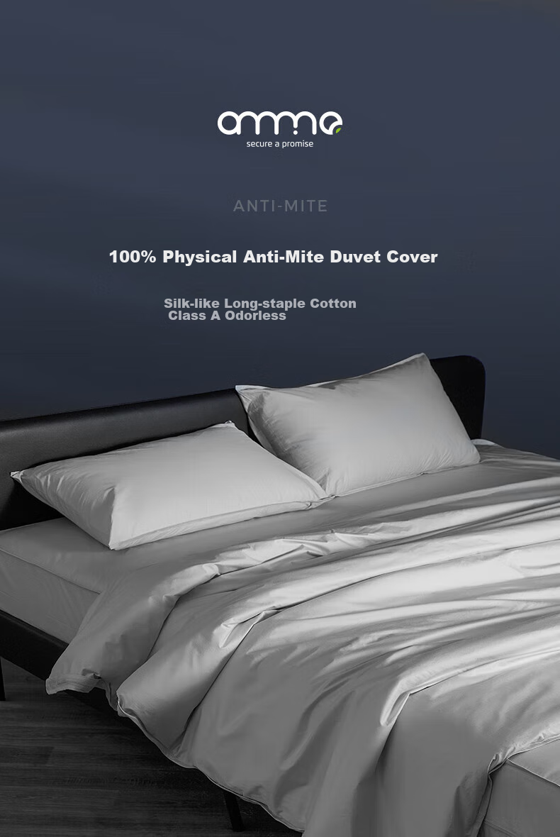Anmino Anti-Mite Duvet Cover, Pure Cotton, 80 Thread Count, for Student Dormitory, Children's Bedding Cover 2