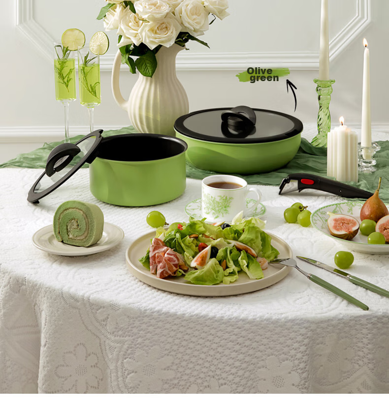 Tefal Cookware Set with Detachable Handles, Non-Stick Pan with Titanium Coating, Versatile Skillet Suitable for Dishwasher 24