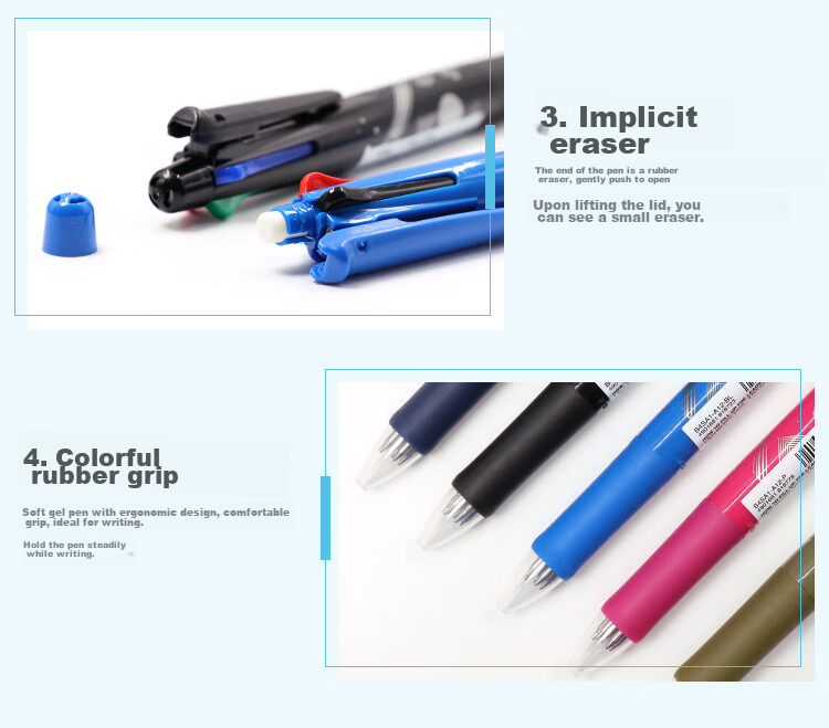 ZEBRA Multifunction Ballpoint Pen, Geometric Shape Limited Edition, 0.7mm Four-Color Ballpoint Pen + 0.5mm Mechanical Pencil, B4SA1-A12, Pink (Buy One Get One Free) 6