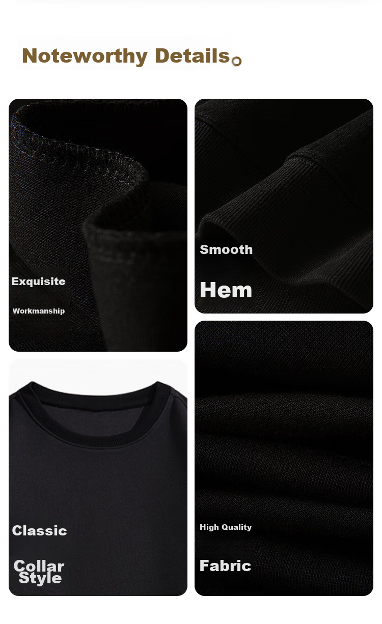 MiiOW Sweatshirt for Men, Round Neck Long Sleeve T-Shirt, Trendy Versatile Base Layer, Autumn Sports Menswear Jacket, Medium Gray, XL 15