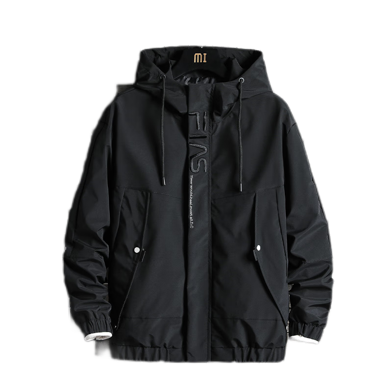I'M DAVID Men's Outdoor Softshell Jacket Spring Autumn Winter Workwear Fleece Lined Thickened Loose Fit Black 3XL