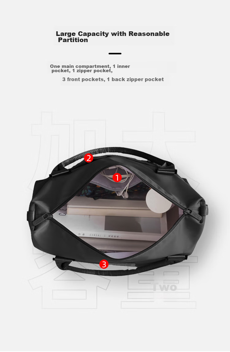 Lehuolvxing Travel Bag for Men, Large Capacity Handheld Luggage Bag, Portable with Handle, Suitable for Short Trips And Carry-On, Simple Storage Bag 11