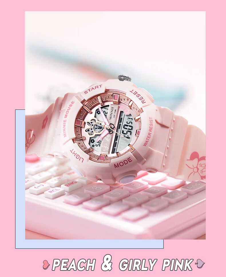 Disney Mickey Collaboration Sports Alarm Clock Digital Watch Waterproof Student Watch for Middle and High School Students Children's Birthday Gift 14