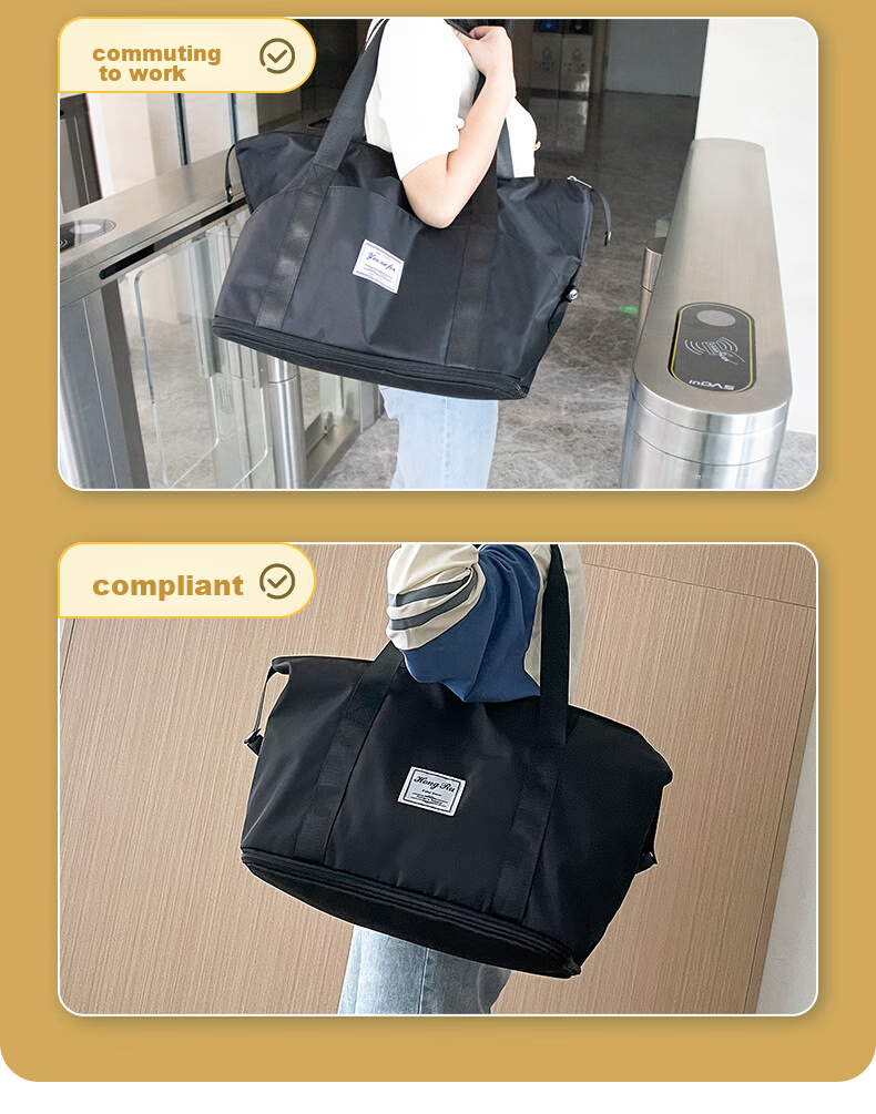 NOLANSEND Travel Bag, Sports Fitness Bag, Dry-Wet Separation, Independent Shoe Compartment, Large Capacity Crossbody Handbag, Luggage Bag, Storage Bag 11