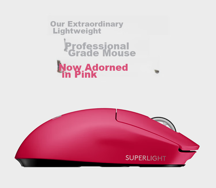 G GPW3 Dog Poo King Third Generation Gpw Wireless Gaming Mouse Professional Esports Hand-Shaped GPW2 Upgraded Version Triangular/Valorant Pink [All-Net Bestseller] 1