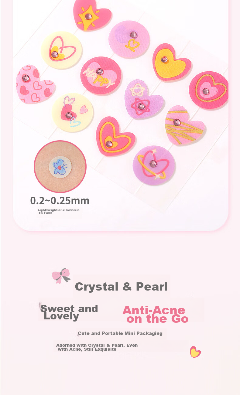 Yaozhi Acne Patch for Women, Concealing, Lightweight, Waterproof, Breathable, Gentle, Soothing, Acne-Fighting, Day And Night Use, Guima Jingling, 36 Patches 7