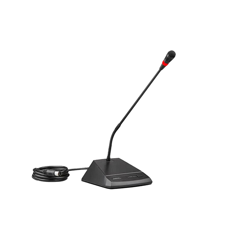 Weishu YZ100 Wired Handheld Microphone System with Indicator Light for Large Meetings, Gooseneck Microphone Professional Speech Podium Speaker Unit