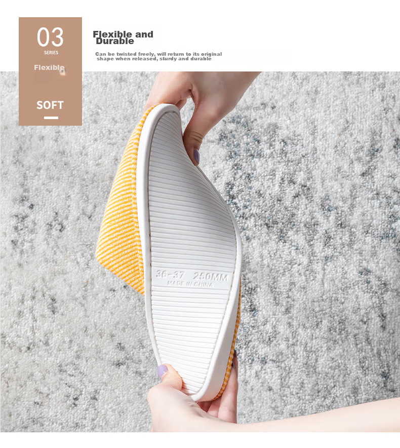 GUOLUOFEI Japanese-Style Wooden Floor Slippers for Men, Indoor Thick-Soled Couple's Slippers for All Seasons, Bean Green Color, Size 36-37 6