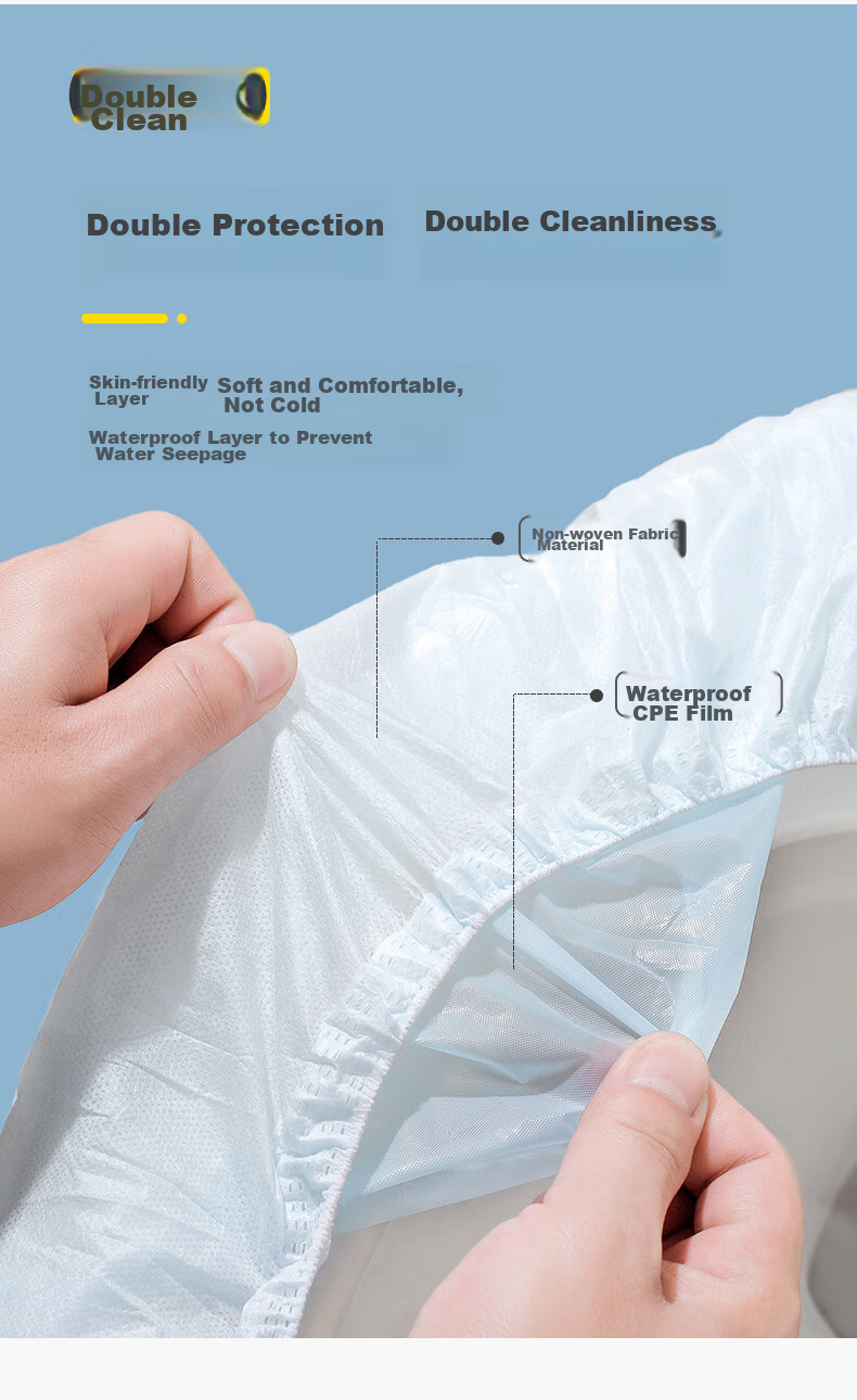JOYTOUR Disposable Toilet Seat Covers, Antibacterial Maternity Seat Covers for Hotels And Travel, Non-Woven Fabric Seat Cover Set - Pack of 10 8