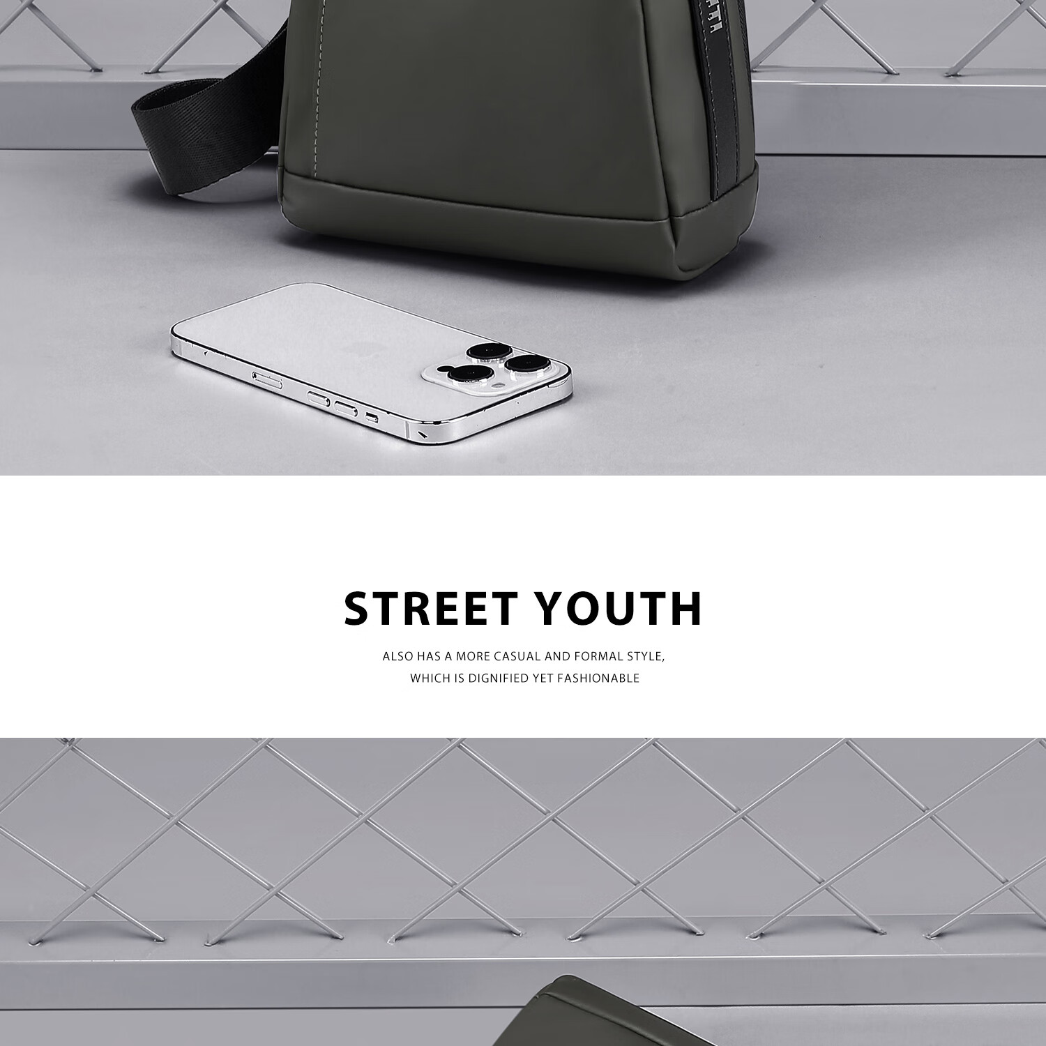 MashaLanti Crossbody Bag for Men, Fashionable Phone Chest Bag, Luxury Gift Box Set, Lightweight Travel Shoulder Bag, Birthday Gift 4