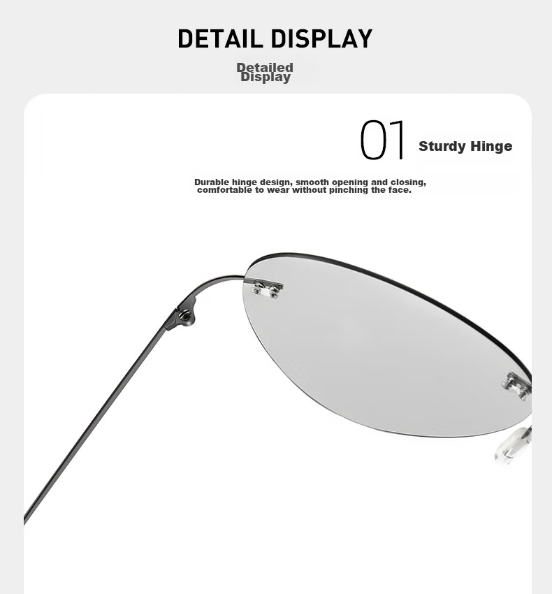 CAPONI Frameless Photochromic Polarized Sunglasses for Men And Women, Night Vision Glasses, Day And Night Use Sunglasses for Driving, Fishing And Driving 14