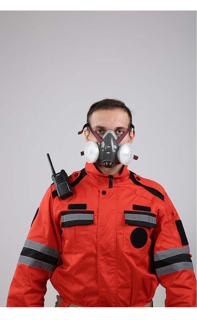 Anshuangli Dust Mask, Silicone KN95 Respirator for Heavy Industrial Dust, Breathable And Easy to Breathe, Welding, 308 Dust + Anti-Fog Goggles + 100 Pads of Filter Cotto 1