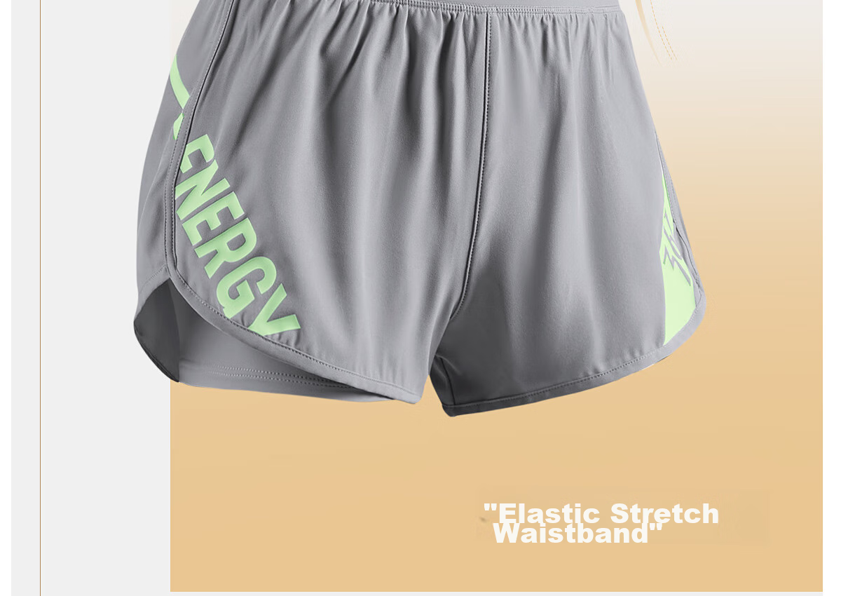 361° Women's Sports Fitness Yoga Shorts, Summer Lightweight, Faux Two-Piece Design, Breathable Outdoor Cycling Running Shorts 8