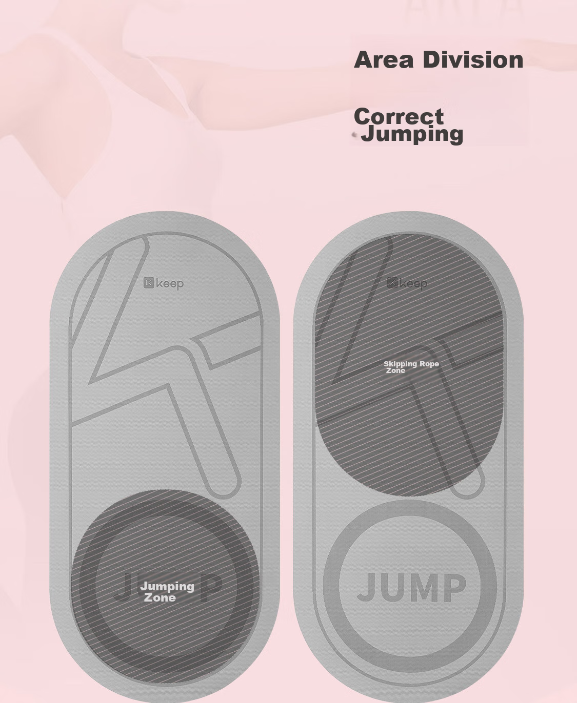Keep Jump Rope Mat, Soundproof, Thickened, Shock-Absorbing, 15mm Thick, for Men And Women, Sports Fitness, Quiet, Pilates, with Rope Or Without Rope, Indoor Use 8
