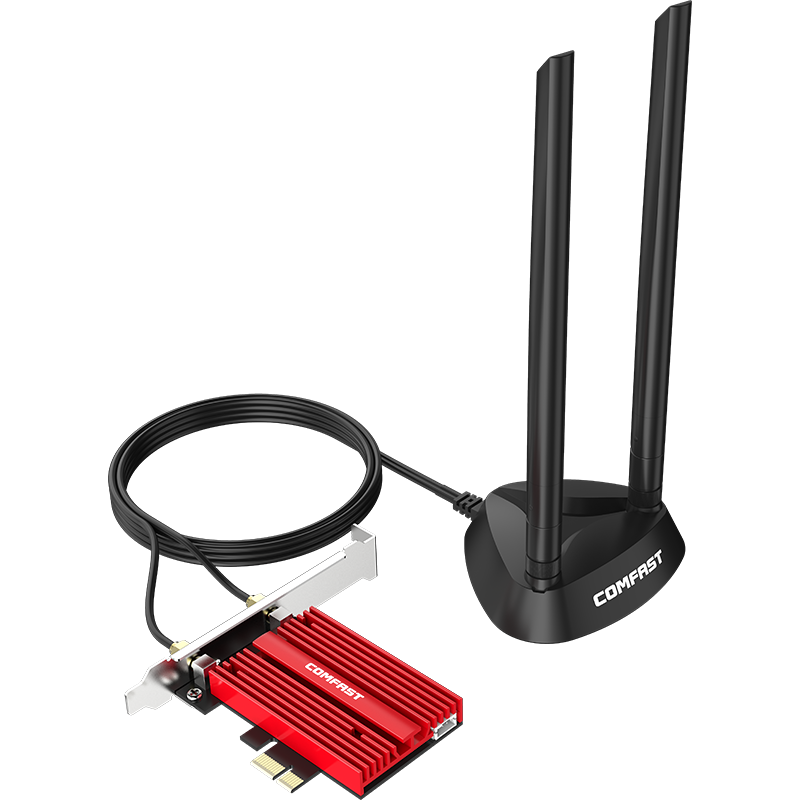 COMFAST AX210PLUS Wireless Network Adapter WiFi6 Dual-Band Gigabit PCI-E Built-In Wireless Network Card 5374M + Bluetooth 5.3 Two-In Wireless Network WiFi Receiver