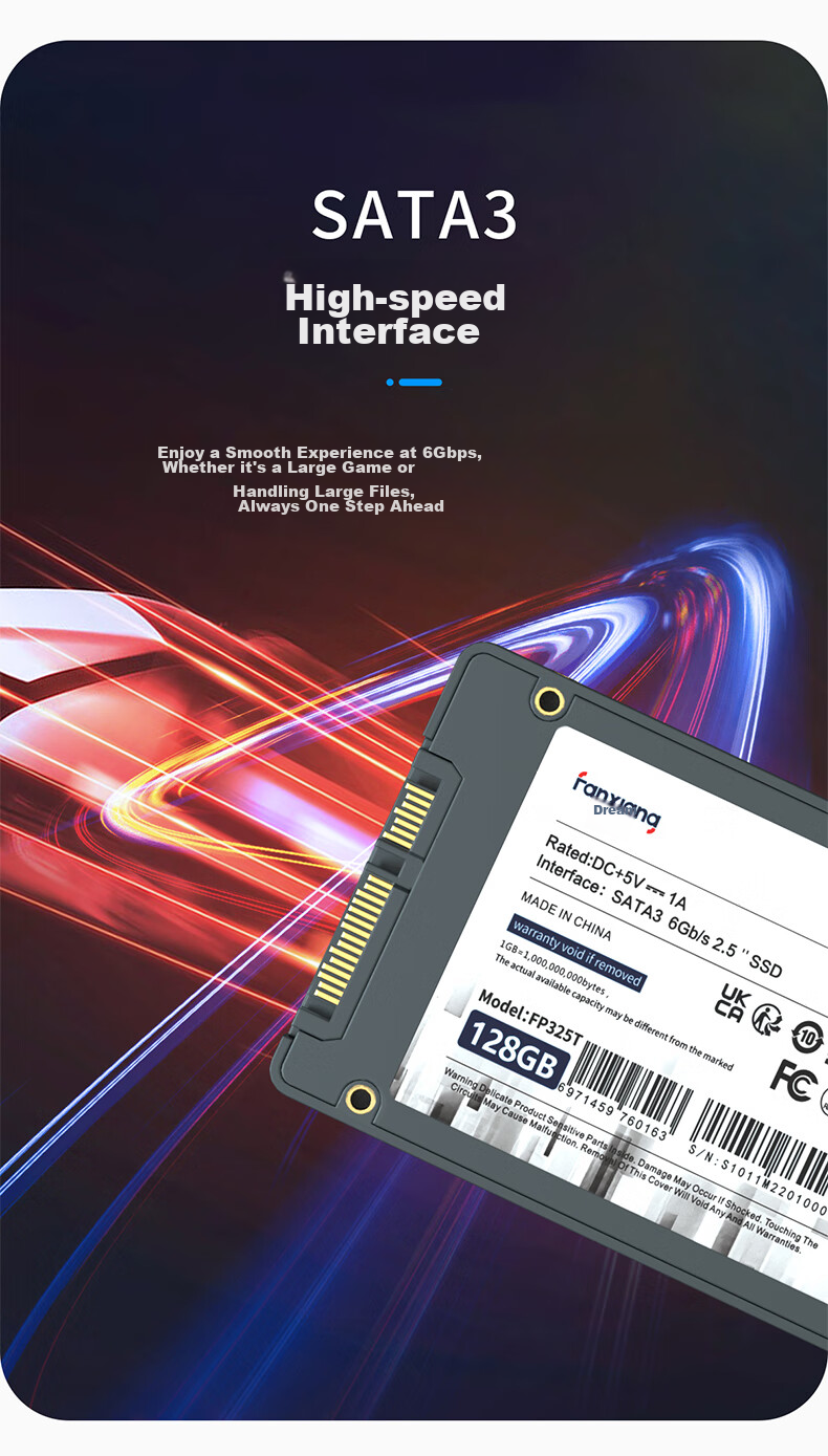 FANXIANG 512GB SSD Solid State Drive SATA3.0 Interface High-Speed Low-Power Desktop Laptop Upgrade Core Stable Component FP325T 5