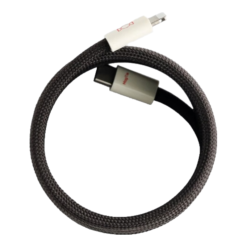 CANDYSIGN Candy Factory MagTie Hard Candy, Fully Magnetic Adhesive Tape Line, 1.5 Meters, C-L Phantom Black Apple, MFi Certified Charging Cable, Data Cable, Fast Charging Type-C IPad