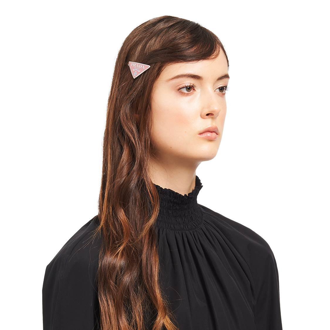 普拉达(prada) 普拉达prada 22秋冬 女士发夹发饰 珐琅三角徽标 1if05