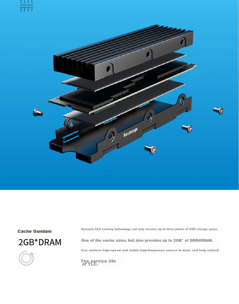 Nextorage 1TB SSD Solid State Drive PS5 Expansion Hard Drive M.2 Interface (NVMe Protocol PCIe 4.0) with Heatsink, Xuan Yin Series NEM-PAVC1TB 5