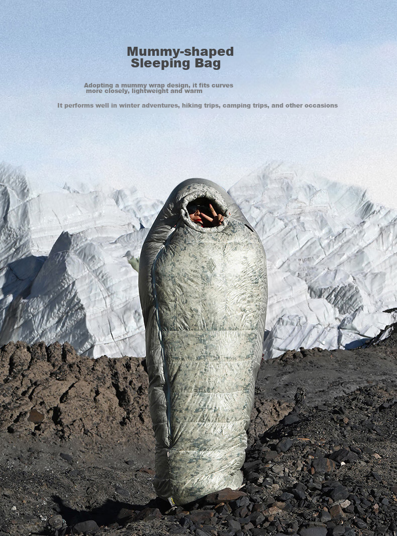 BLACKICE Z Series Lightweight Egyptian-Style Goose Down Sleeping Bag Camping Sleeping Bag Z400 (New Standard) / Starry Sky Blue / L 2