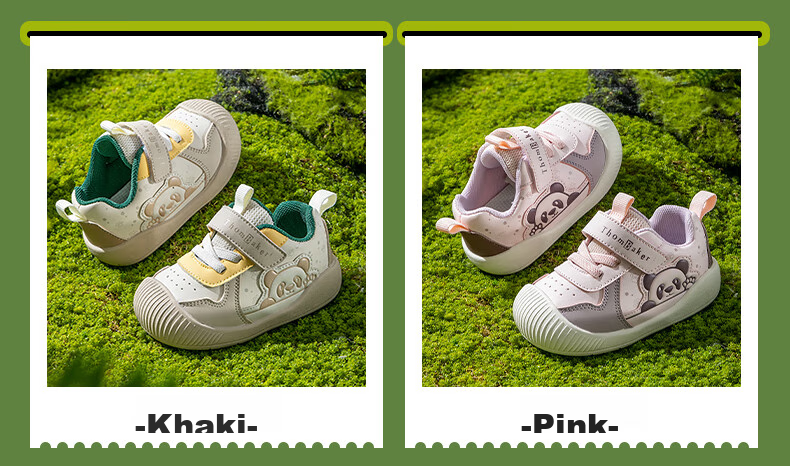 ThomBaker Baby Walking Shoes, Spring New Style, Non-Slip Soft Sole, Breathable Children's Functional Shoes for Boys And Girls, Beige Panda 17 2