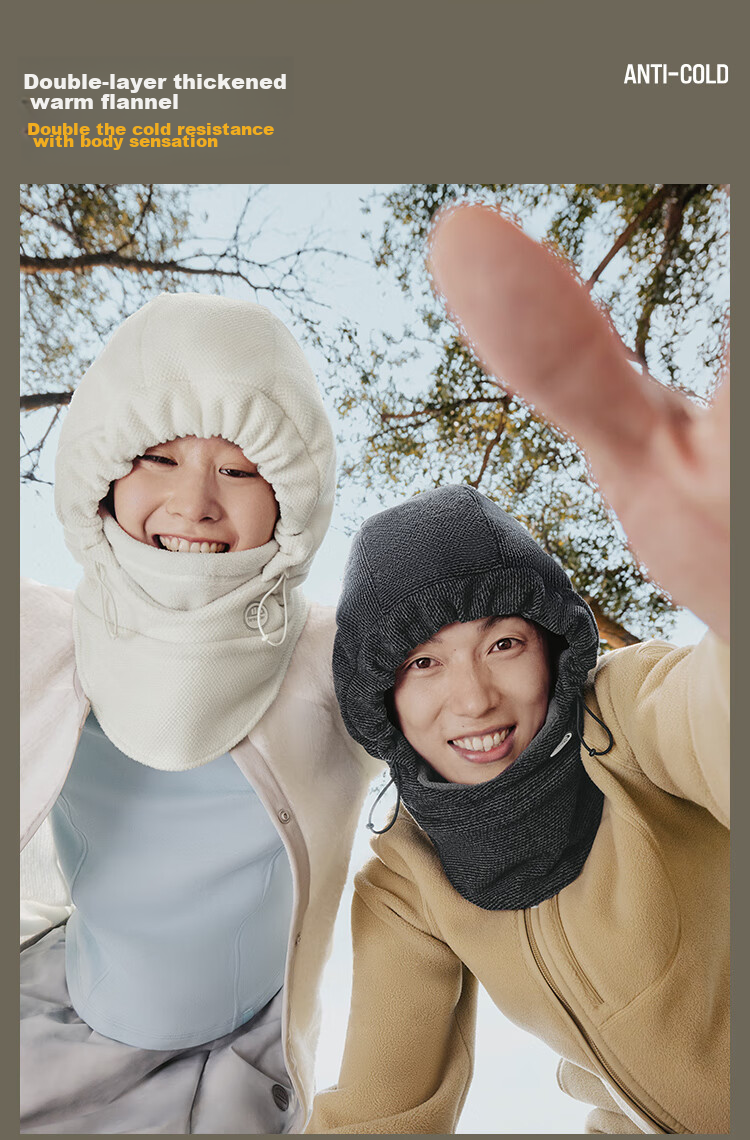 Beneunder Winter Hat for Men And Women, Autumn And Winter Lei Feng Hat, Warm Face Mask, Balaclava, Ear Protection against Cold WD010 6