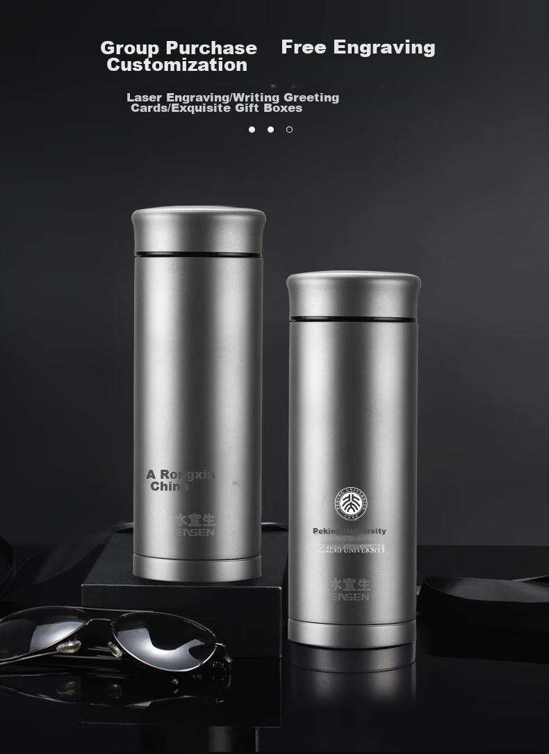 Shuiyisheng Titanium Cup Pure Titanium Insulated Mug for Men, Mild Alkaline Water Cup, High-End Business Tea Infuser Cup, Portable Health Cup with Engraving 3