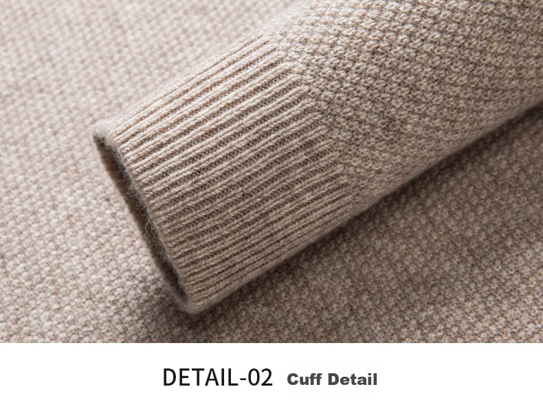 FIRS 100% Wool Sweater for Men [Thickened Version], Winter Warm Round Neck Pullover Knit Base Layer, Men's Clothing 16