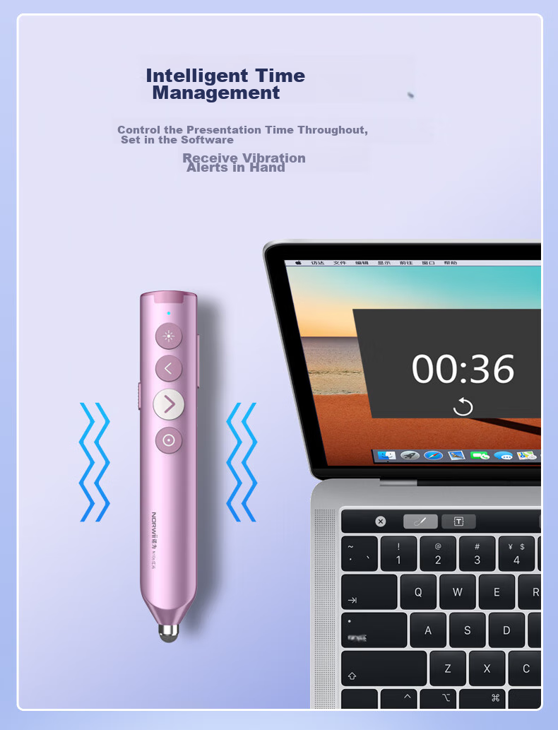 NORWII N10s Pro Laser Page-Turning Pen, Purple, Touchscreen Writing, Teacher's PPT Bluetooth Page-Turning Pen Remote Control, Seewo LED Screen All-In Machine with 64GB Storage 11