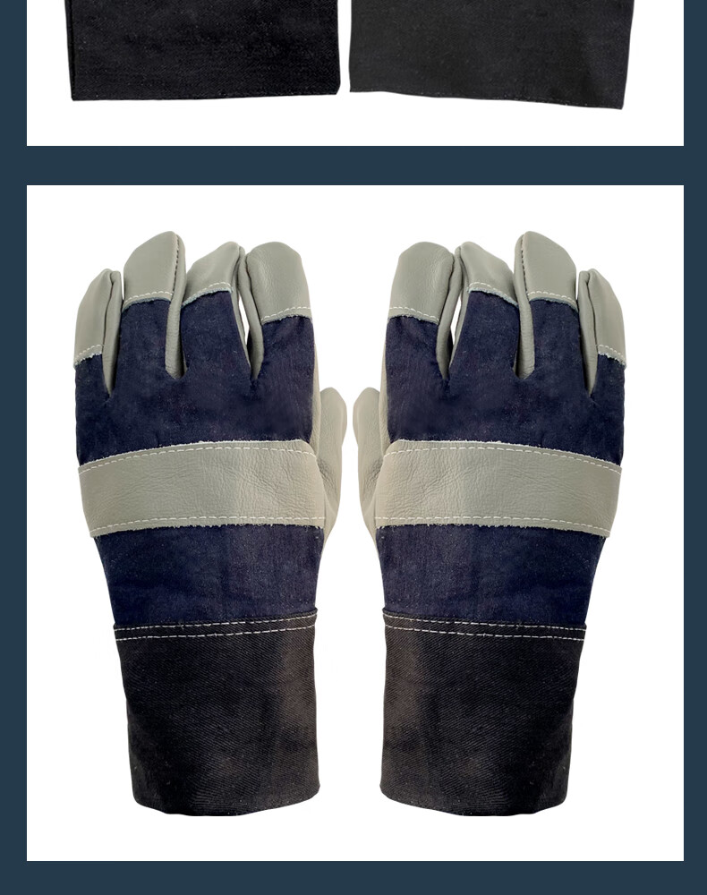 Shengfang Half Leather Welding Gloves, Heat-Resistant Insulated Welding Two-Layer Cowhide Leather Work Gloves for Construction Sites, 5 Pairs 21