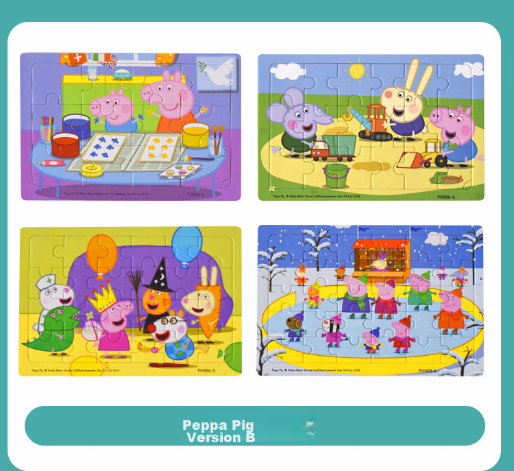 Danmiqi Children's Puzzle Toy, Peppa Pig Advanced Educational Toy for Boys And Girls, Early Learning Puzzle for Ages 3-6, Birthday Gift 10