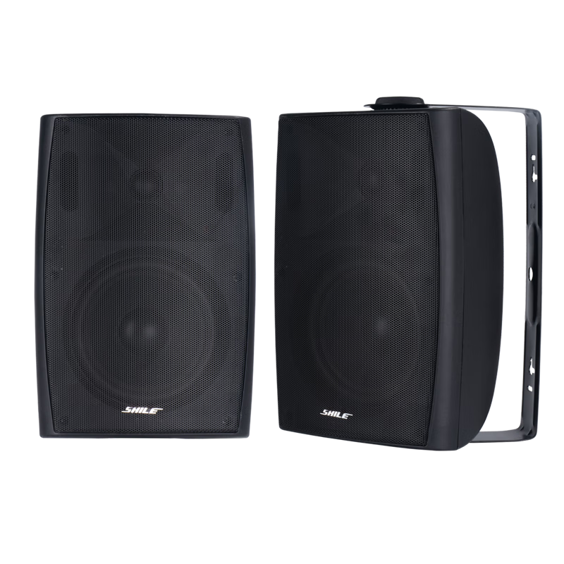 SHILE BX105 Conference Speakers, One Pair in Black, Wall-Mounted Teaching Speakers, Store Background Music Speakers, Black 6.5-Inch Professional Speakers