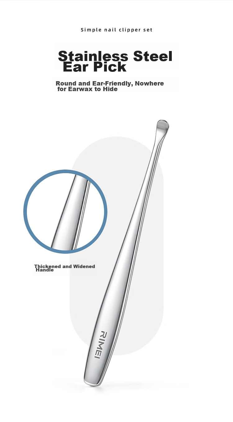 Jindarimei Nail Clipper Set, Ingrown Toenail Anti-Splash Nail Scissors Tool Kit, Four-Piece Set, Stainless Steel Ear Pick Nail File 9