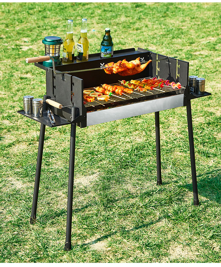 Suncojia Barbecue Grill, Portable Foldable Charcoal Grill for Lamb Legs And Chicken, Charcoal Barbecue Stove 13