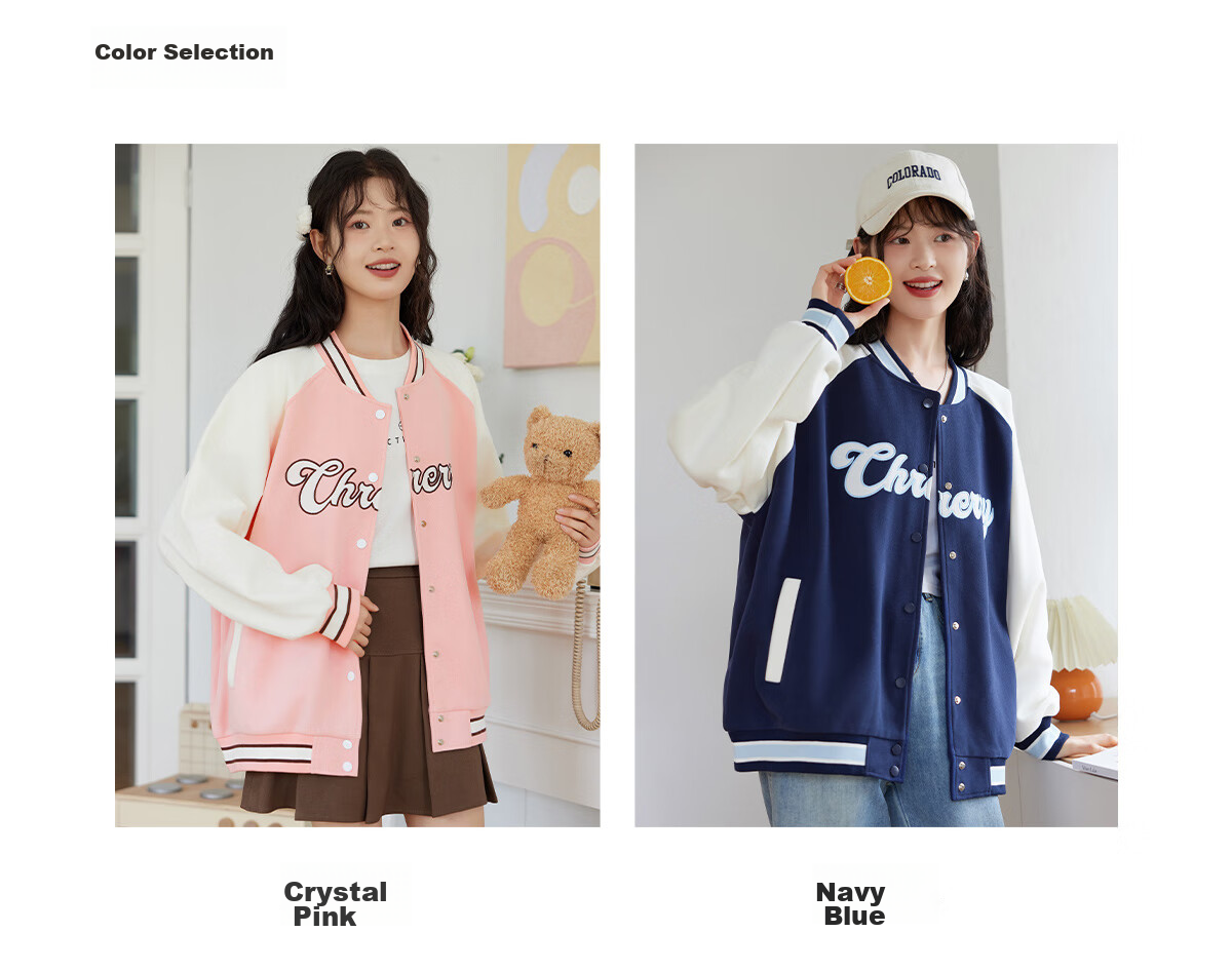 Halo Queen Women's Sweatshirt Jacket, Spring And Autumn Letter Baseball Shirt, Fashionable Casual Sports Top, New Product H143U2001 27