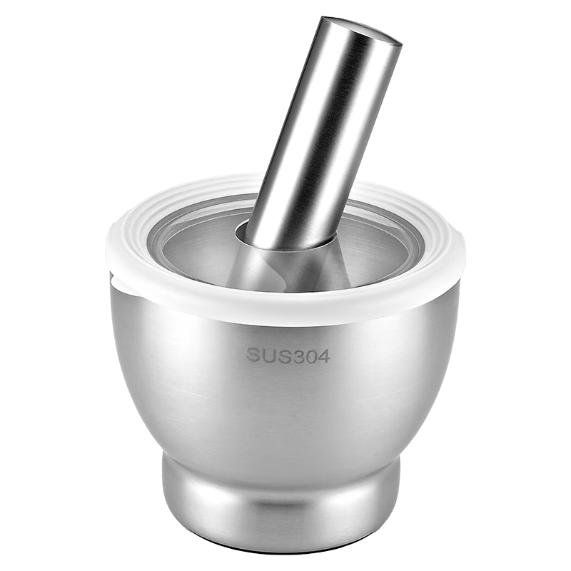YUTAI 304 Stainless Steel Garlic Masher, Herb Grinder, Garlic Press, Household Grinder, Baby Food Crusher GX13