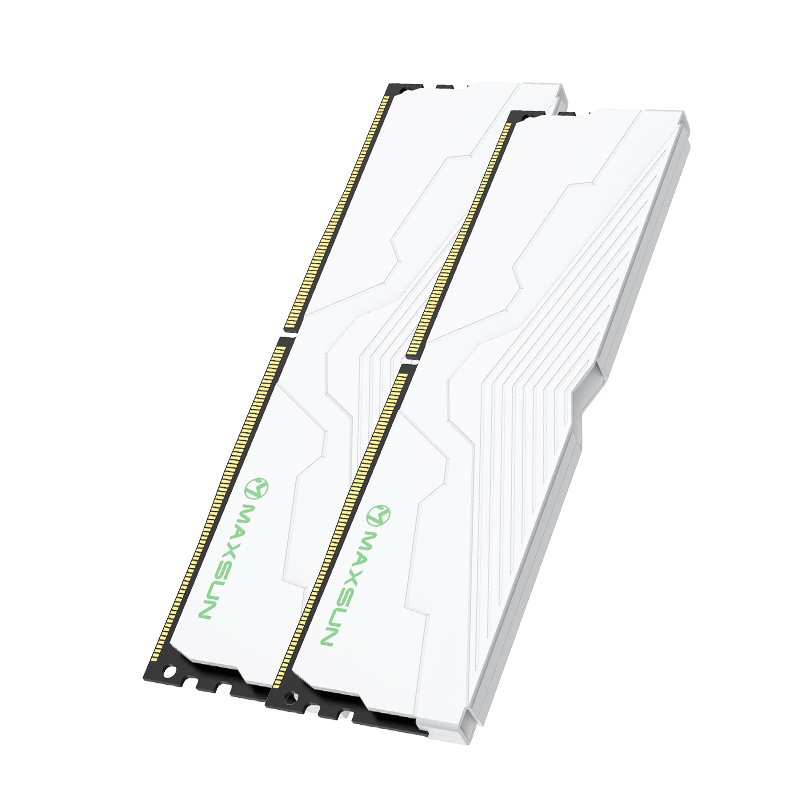 MAXSUN , 32GB (16GB X 2) Kit, DDR4 3200, Desktop Memory Module, W4 White Hunter Series Heat Spreader