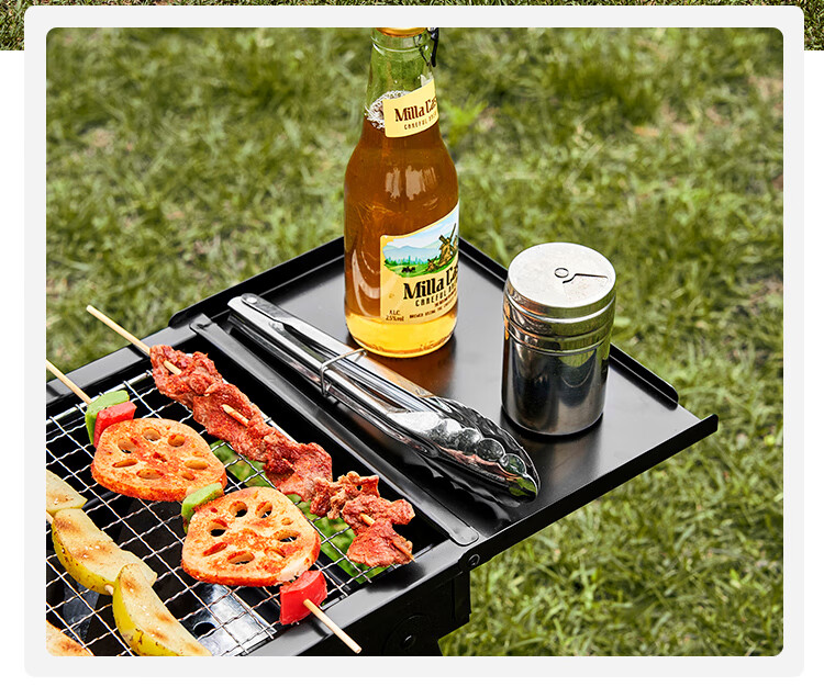 JD Jingzao Portable Folding Card Stove Outdoor Camping BBQ Grill with Storage Board 3