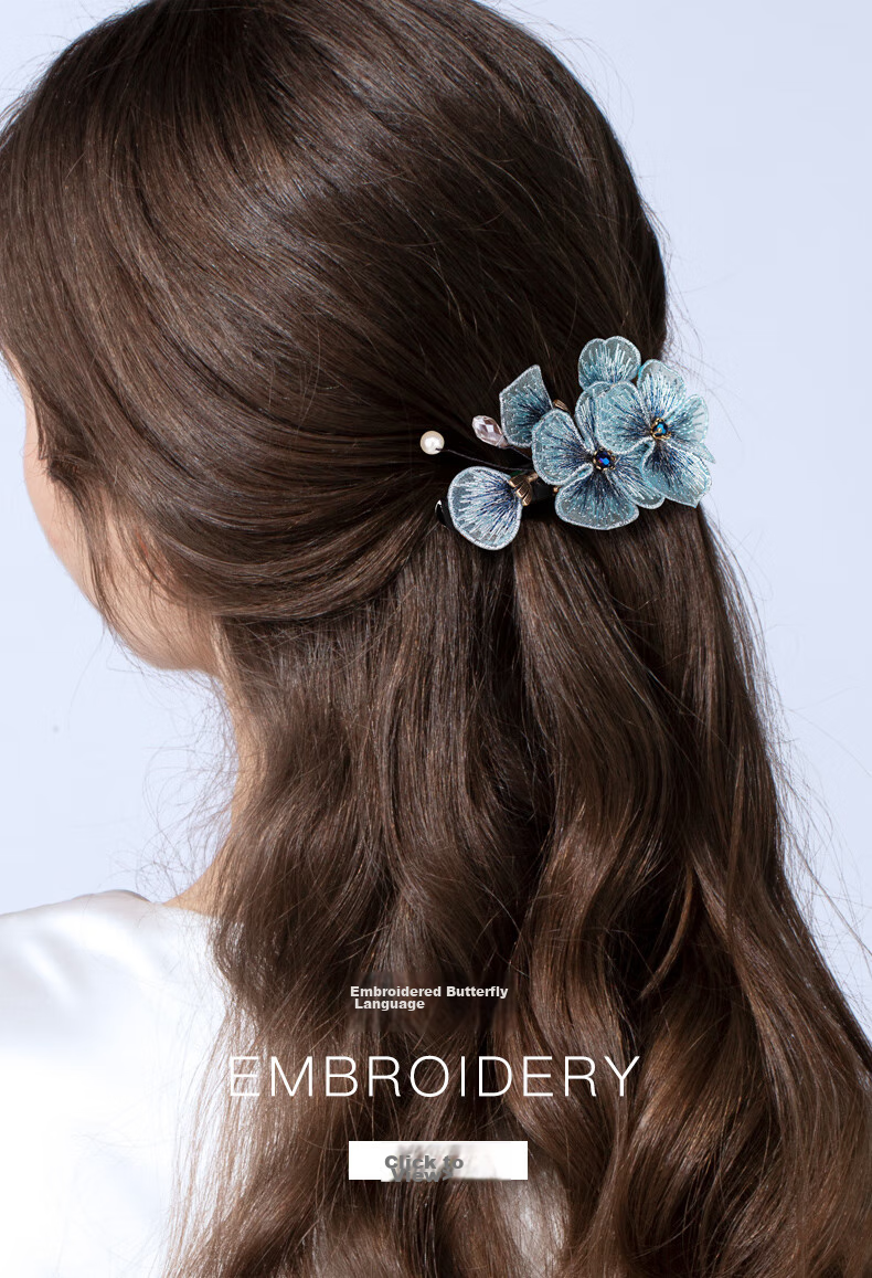 Cercoo Butterfly Hair Clip, Back of Head Hair Accessory, Spring Hairpin, Butterfly Barrette, Gift for Mom, Mid-Autumn Festival Present 1