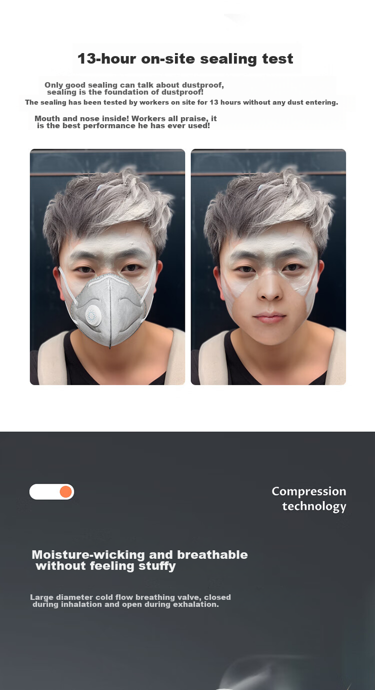 Aokeyun KP95 Double-Layer Activated Carbon Mask, Formaldehyde-Resistant with Valve, Breathable for Summer, Non-Stuffy for Office, Suitable for Pregnant Women, Prevents Secondhand Smoke And Odors, Protects Against Oil Fumes, Dust, Low Respiratory Resistance, 10 Individually Wrapped Masks 11