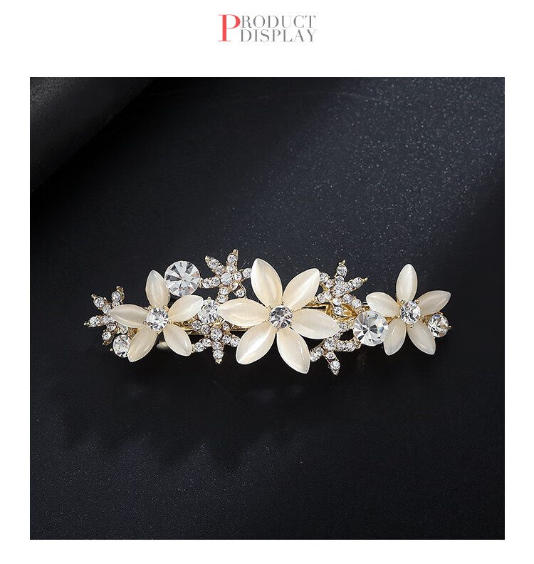 CHIMERA Elegant Hair Claw Clip with Flower And Shark Design, Luxurious Hair Clip for Back of Head, Bun Maker, Mid-Autumn Festival Gift for Wome 50